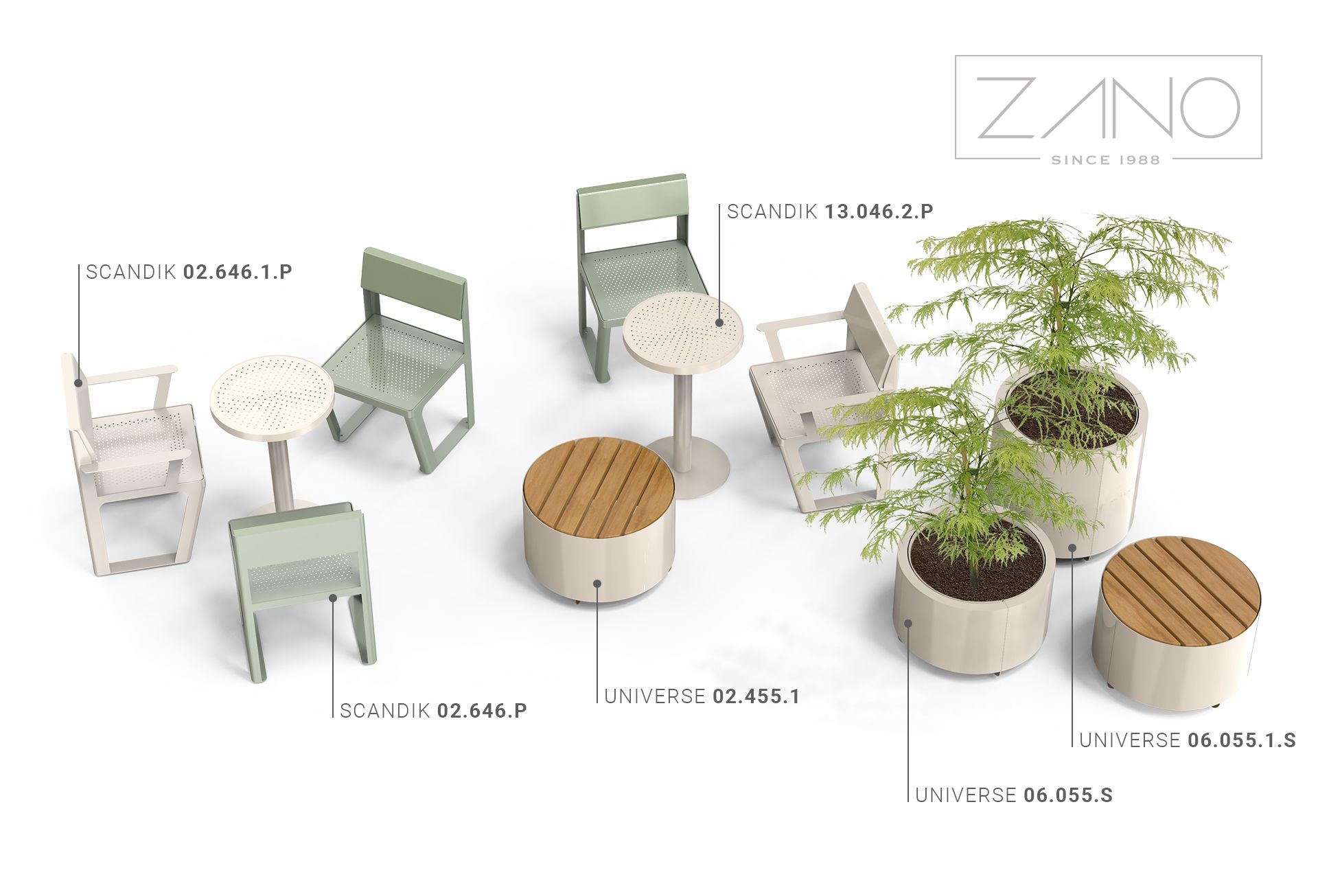 Urban furniture Universe og Scandik | ZANO