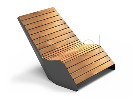 Duo lounger - den urbane, komfortable solsengen Bystol i svart stål