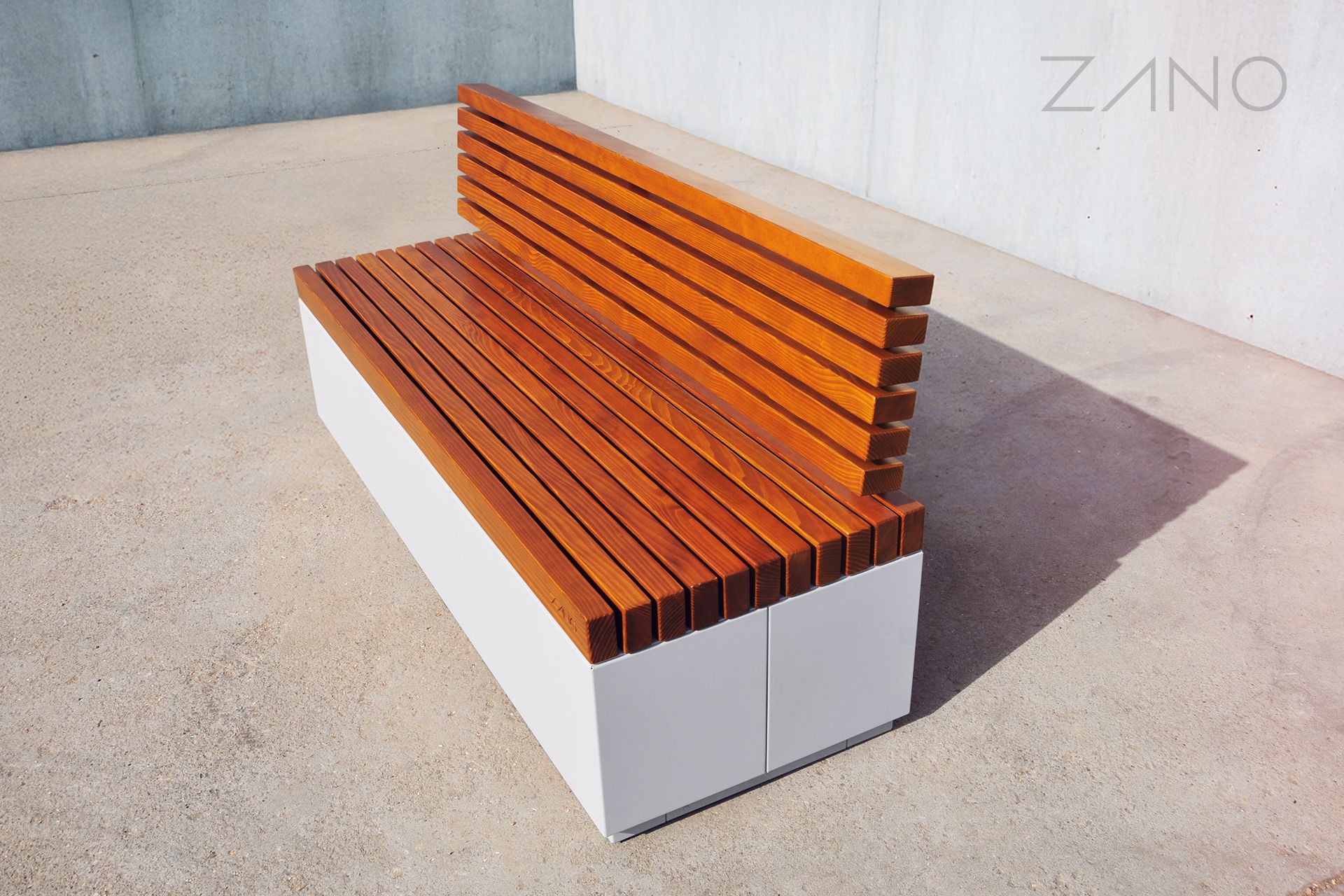 Quadro - urban benk med ryggstøtte Quadro - urban benk med ryggstøtte