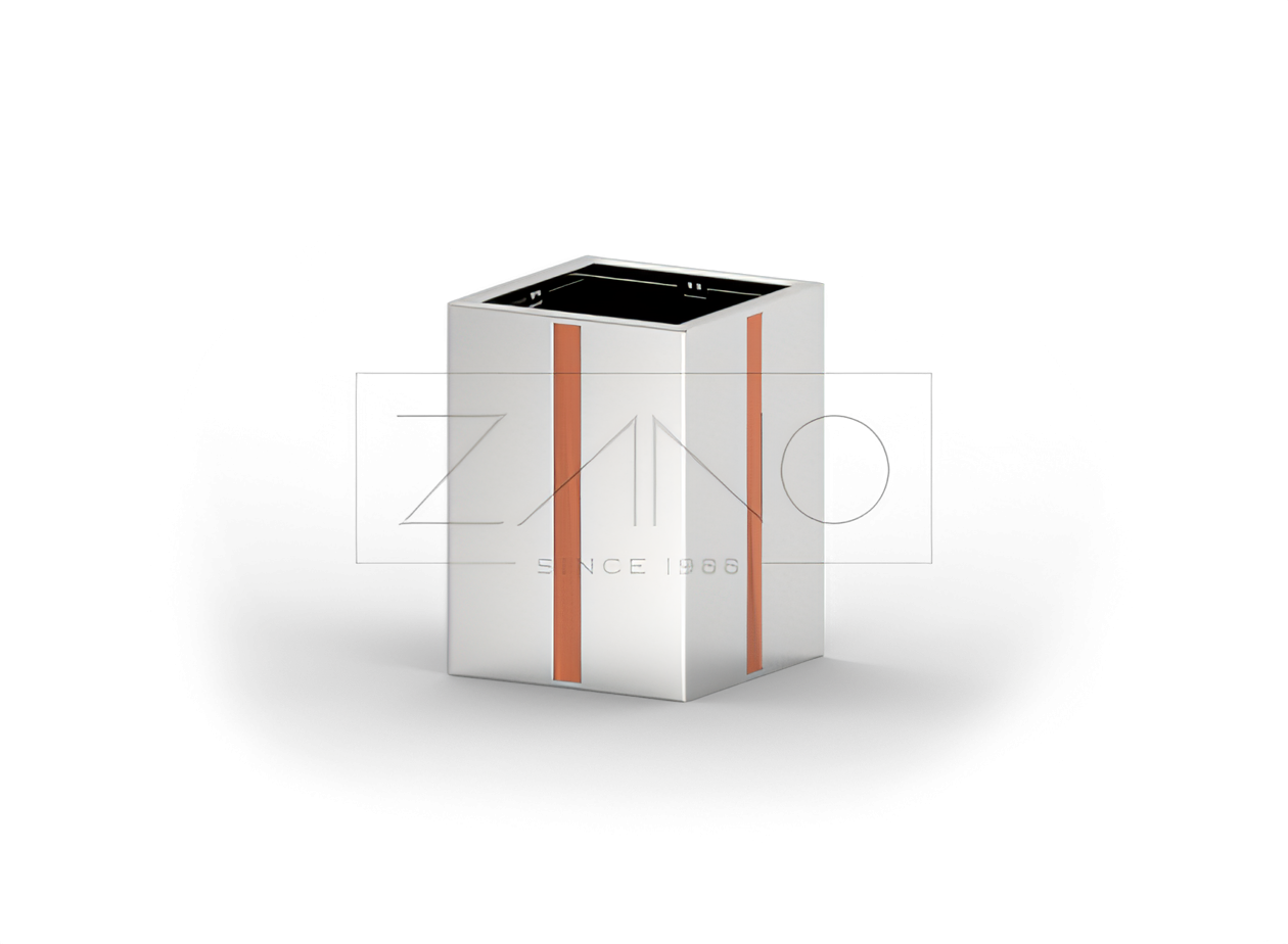 Urban gryte i rustfritt stål med treelementer Urban gryte i rustfritt stål med treelementer