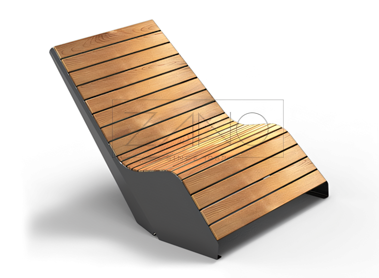 Duo lounger - den urbane, komfortable solsengen Bystol i svart stål