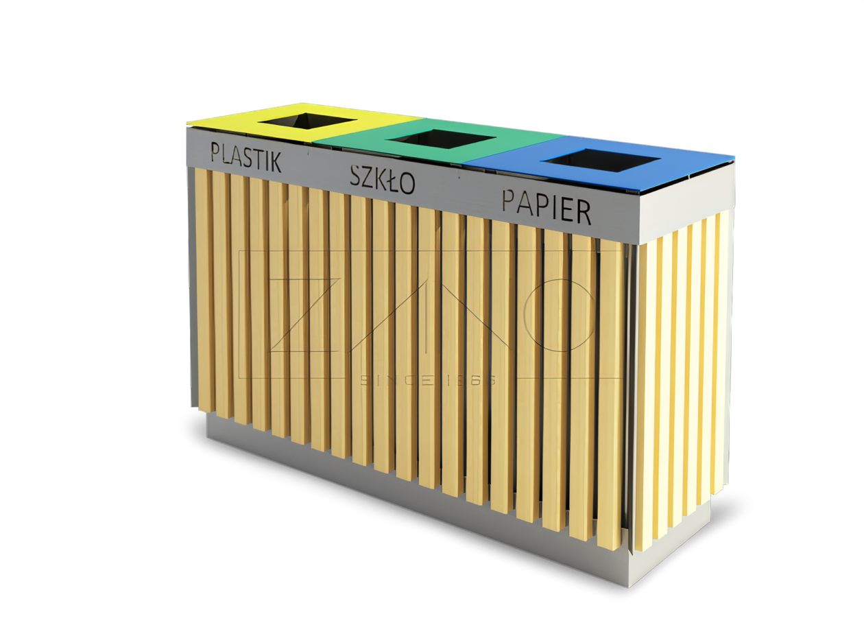 Argo resirkuleringsbeholder i rustfritt stål Argo avfallssorteringskurv