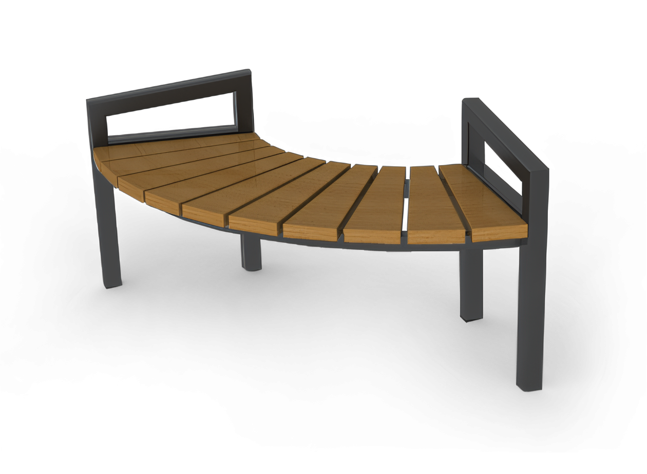 Moderne modulær benk. halvrunde benker for kjøpesentre