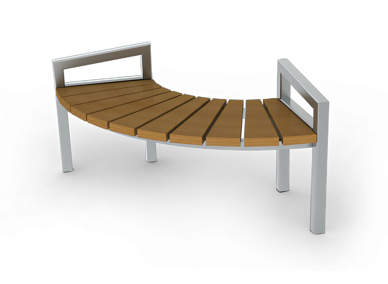 Skreddersydd modulær benk. moderne avrundede galleri benker