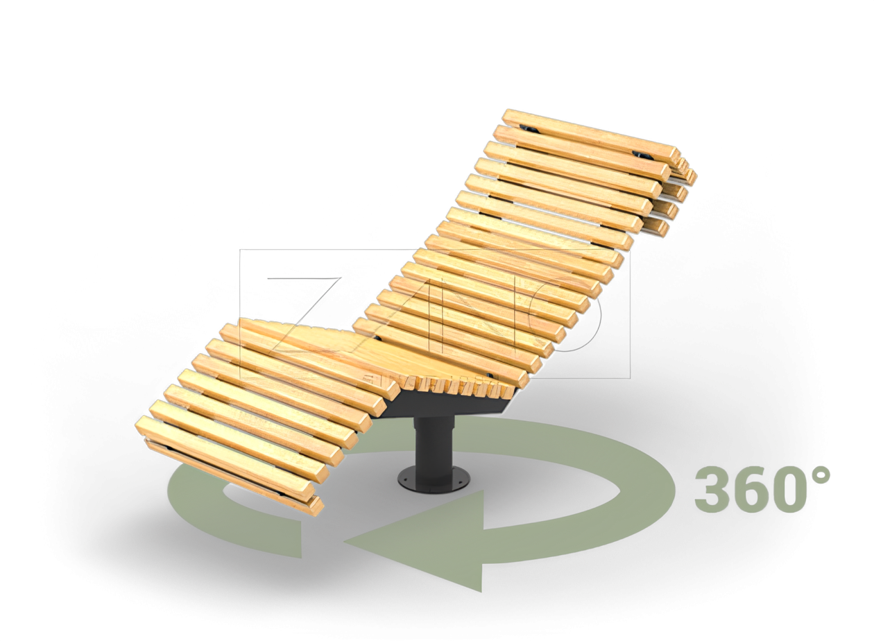 Svingstol i svart stål Svingstol i svart stål