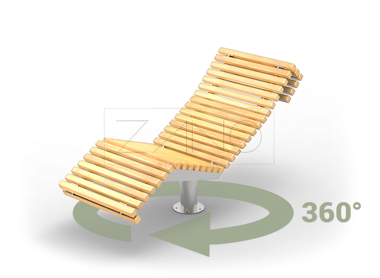 Promenade, park, by | Flash svingbar hytte Liggestol i by og park