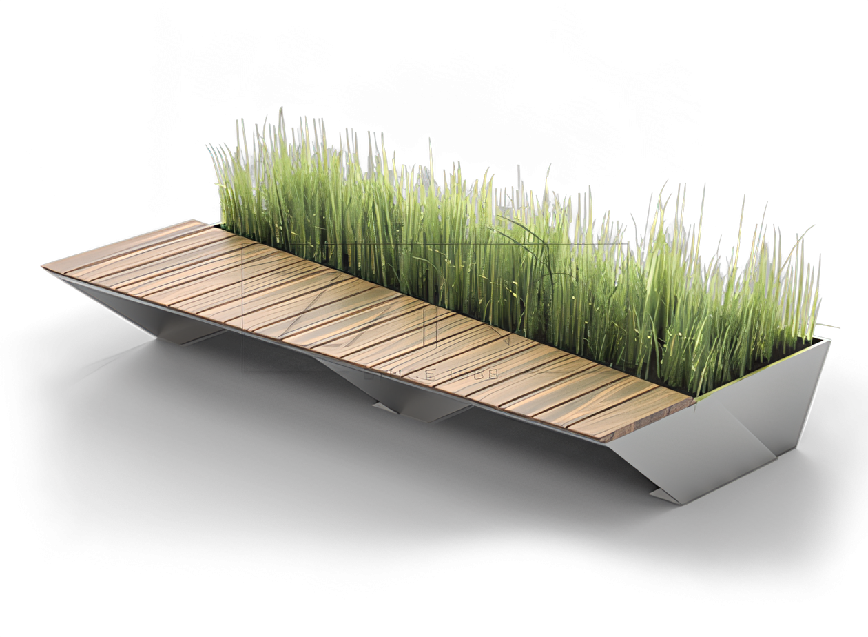 Penrose benk i rustfritt stål Penrose benk i rustfritt stål