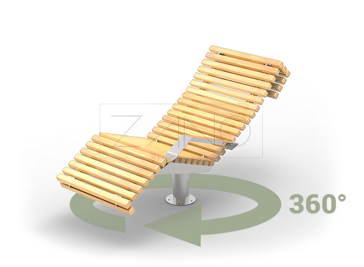 Moderne by- og parkstoler Flash urban lounger for parkmiljøer.