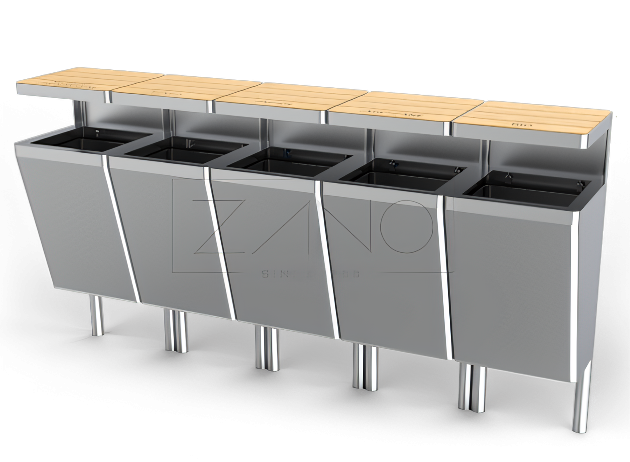 Scandik resirkuleringskurv 15.546 i rustfritt st&aring;l