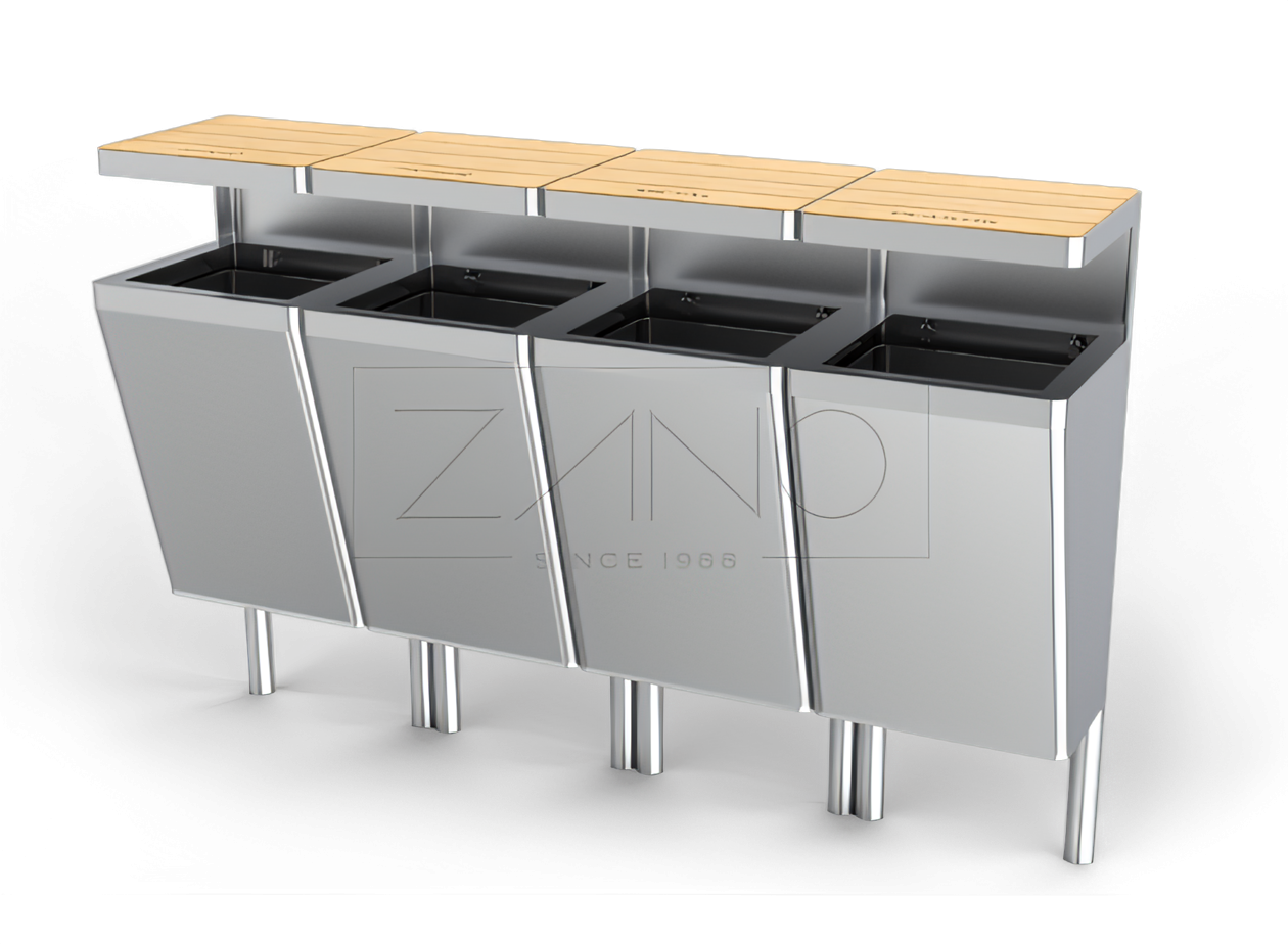 Scandik resirkuleringskurv 15.446 i rustfritt st&aring;l