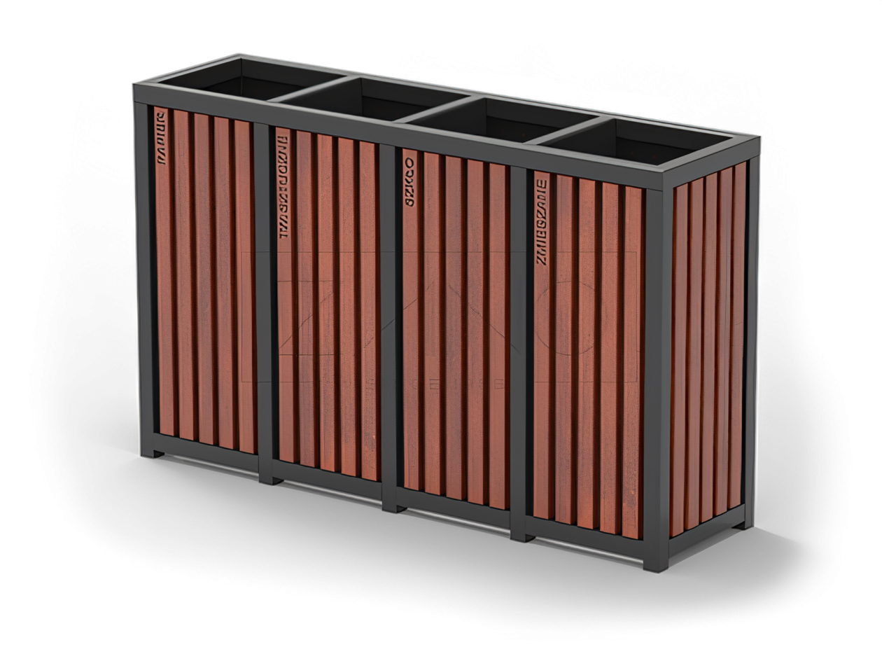 Bybeholder for sortert avfall Bybeholder for sortert avfall