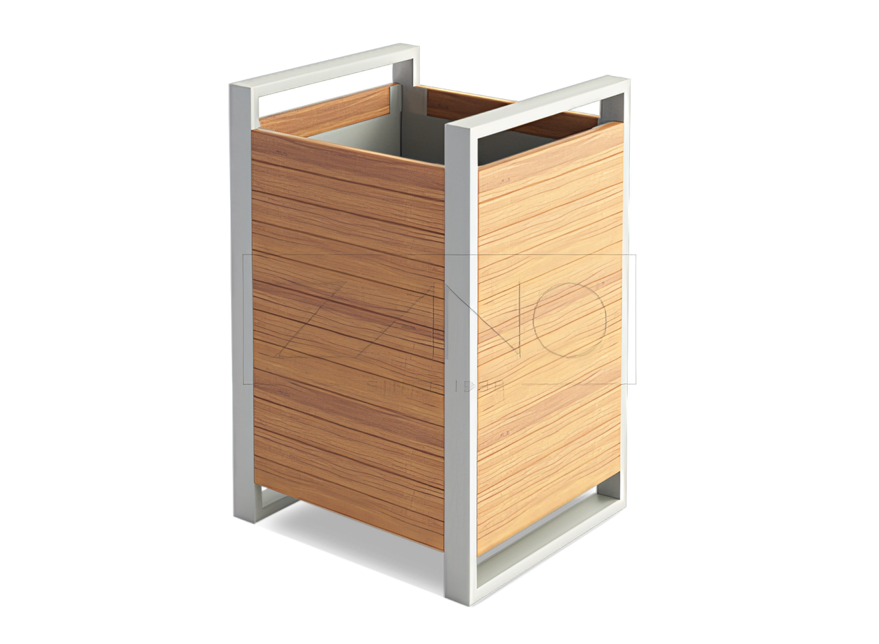 06.041 er en moderne gryte med en klassisk form basert p&aring; en moderne kombinasjon av st&aring;l og tre.