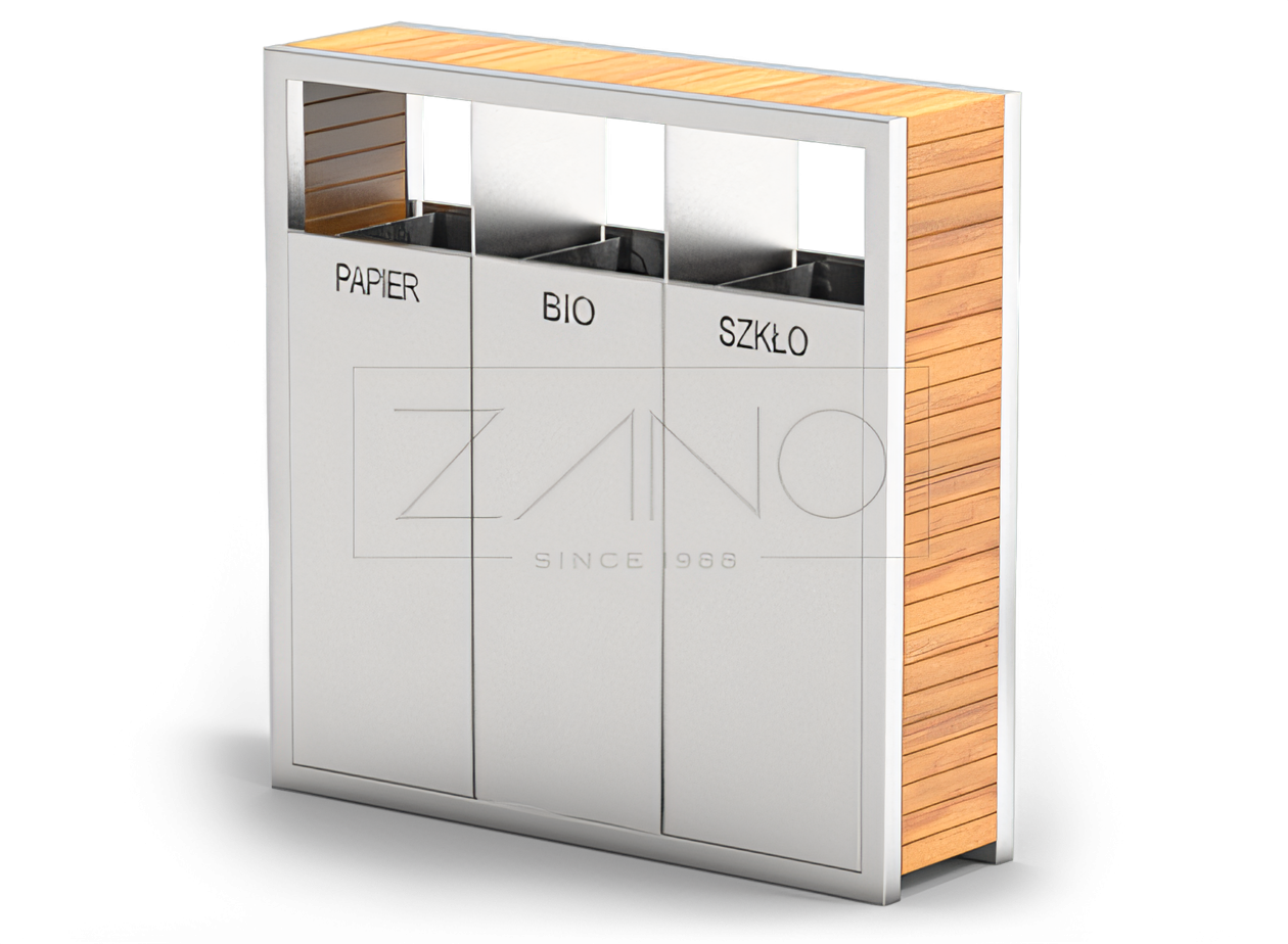 Pavo avfallssorteringskurv i rustfritt stål Pavo resirkuleringskurv