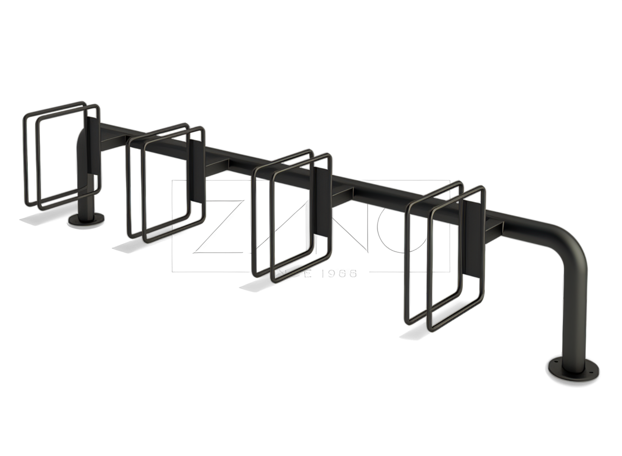 Kostnad for sykkelstativ rad sykkelstativ med seks stativer