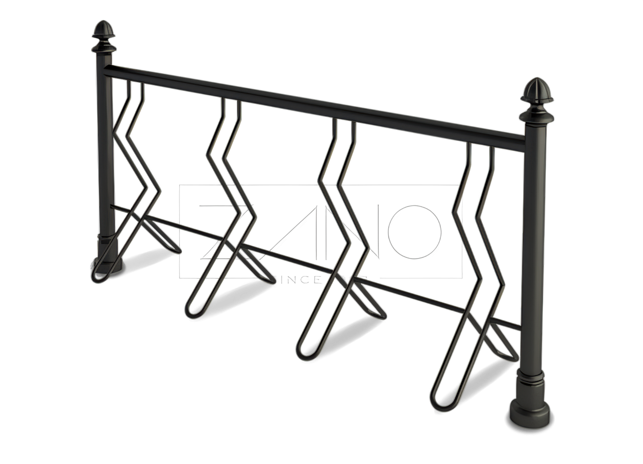 Stilisert sykkelparkering sykkelstativ i svart stål