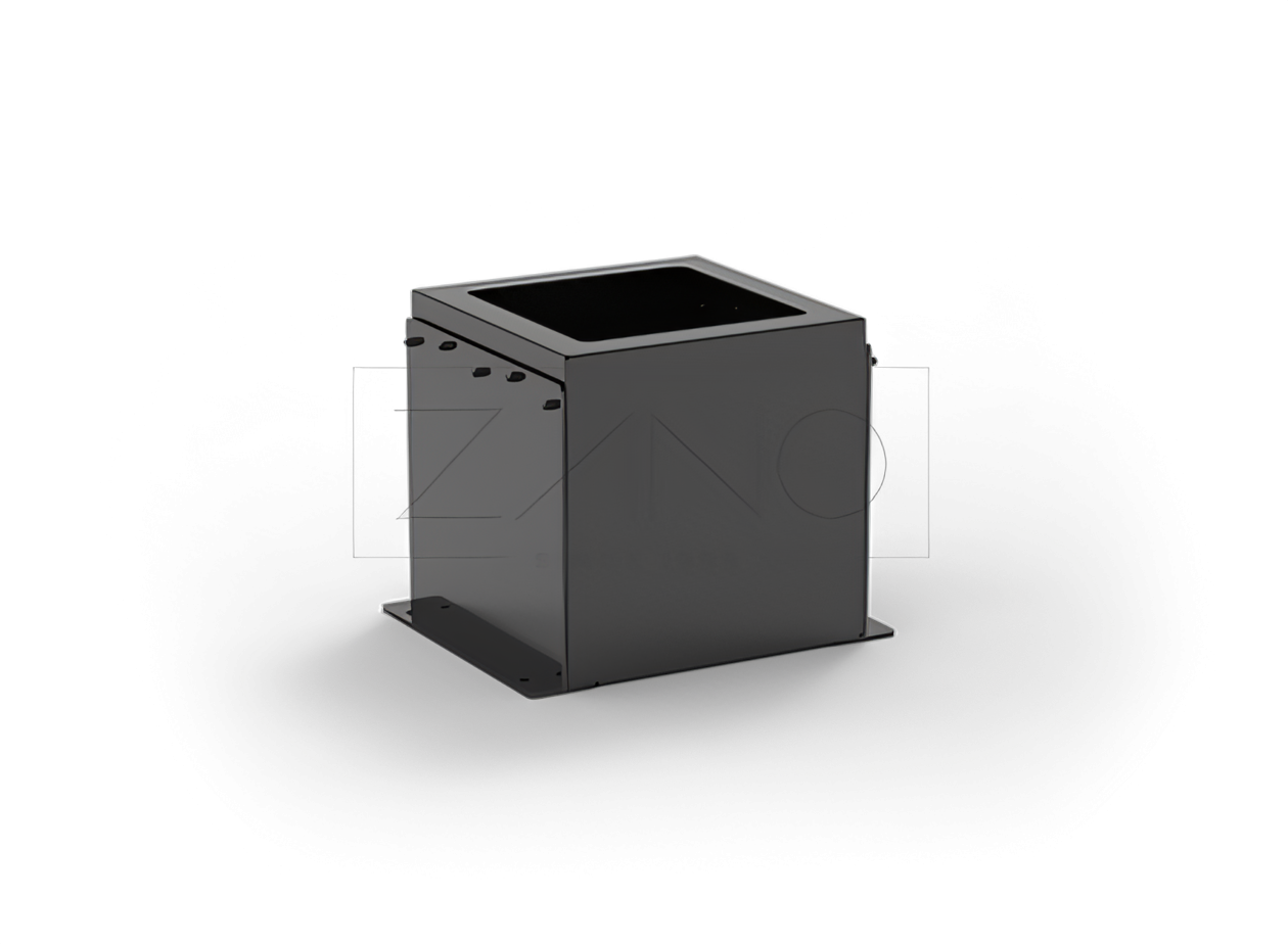 En blomsterpotte som tilhører den modulære Domino-serien En blomsterpotte som tilhører Domino-serien med modulmøbler.