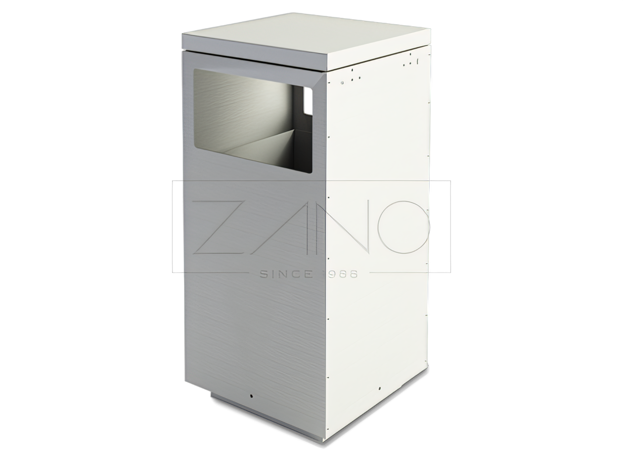 Innebygd Mimesis avfallsbeholder i st&aring;l med moderne design