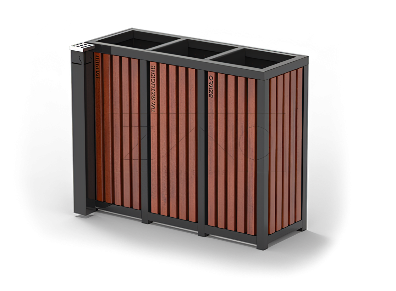 Kommunale avfallsbeholdere i stål for kildesortering Kommunale avfallsbeholdere i stål for kildesortering