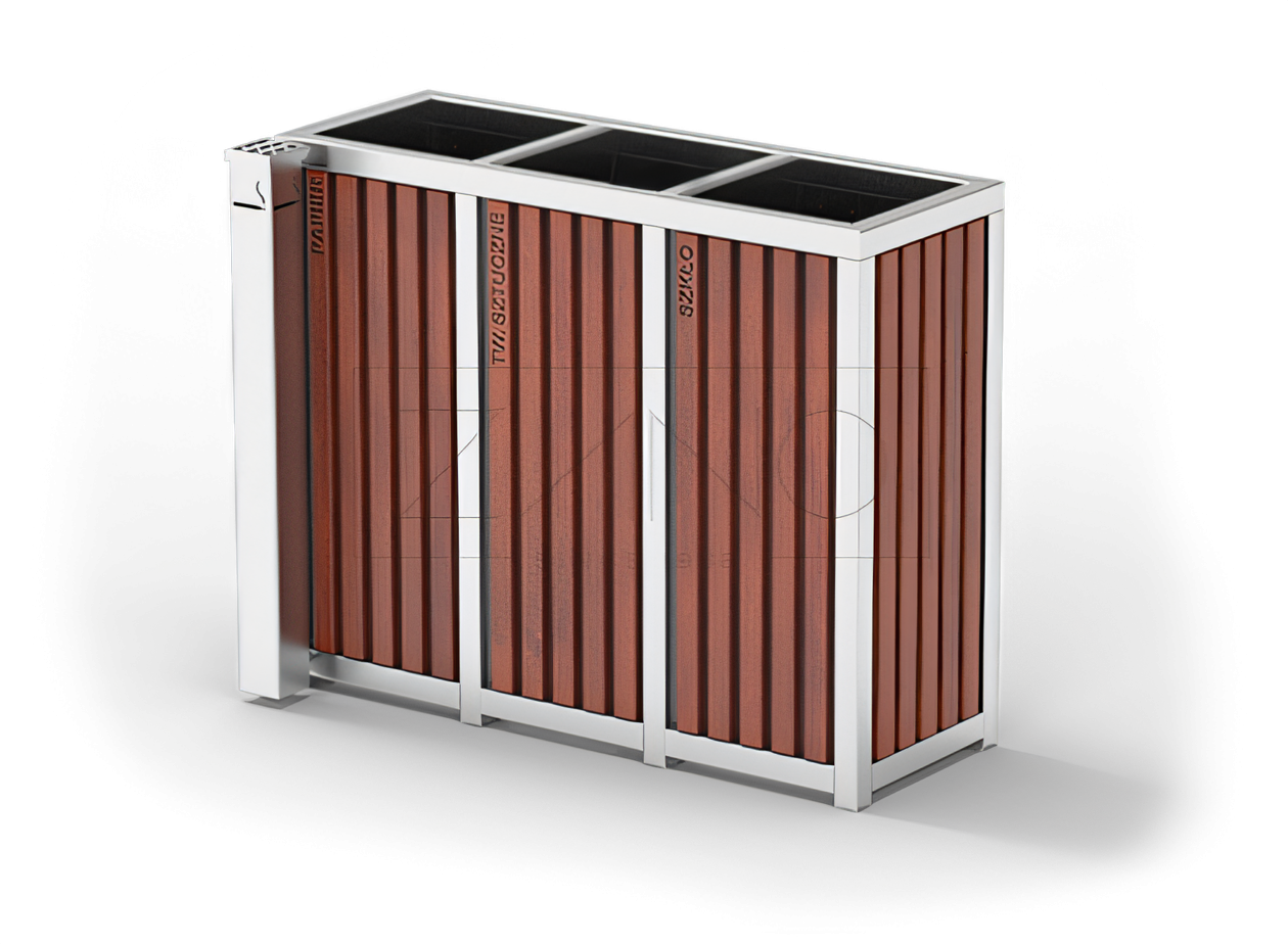 Kildesorteringskurv i rustfritt st&aring;l