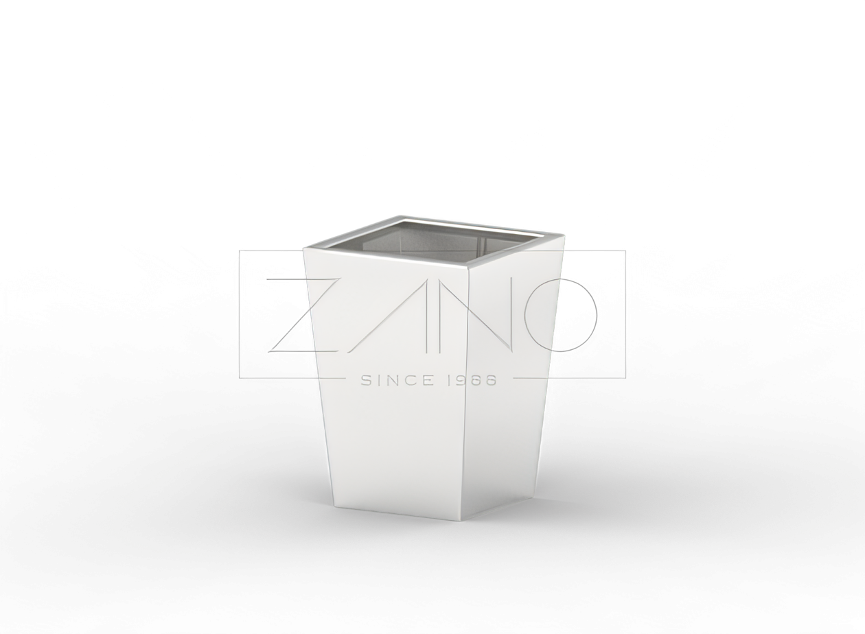 Moderne Tulip krukke i rustfritt st&aring;l i st&oslash;rrelse S