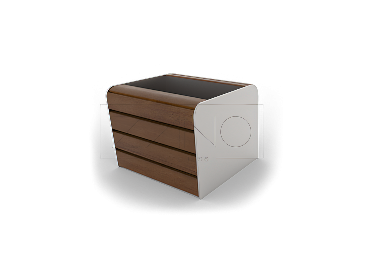 Soft gryte i st&oslash;rrelse S som forlengelse til Soft 02.412 benk, laget av rustfritt st&aring;l.