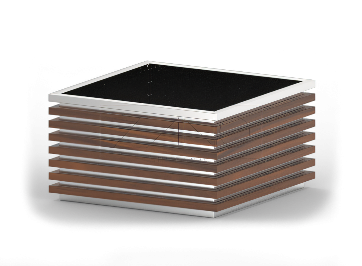 Blomsterpotte Block 06.042.XL rustfritt st&aring;l