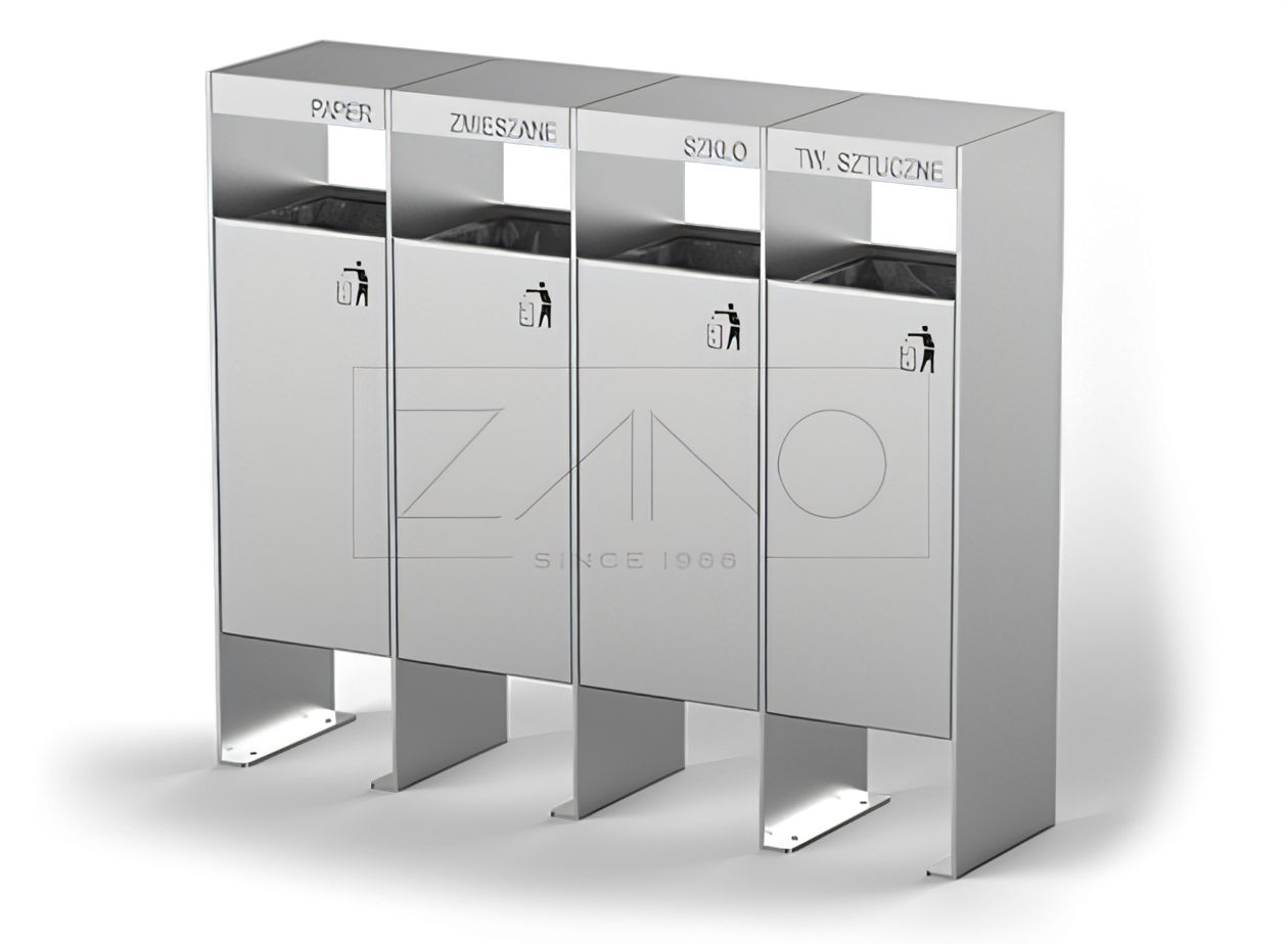 Enkel gjenvinningsbeholder i rustfritt stål Enkel gjenvinningsbeholder i rustfritt stål