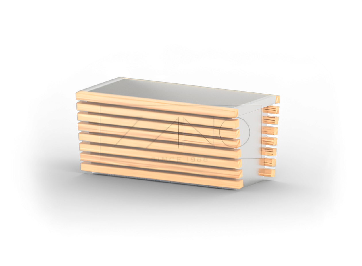 Moderne og elegant gryte i rustfritt stål og tre Moderne og elegant gryte i rustfritt stål og tre