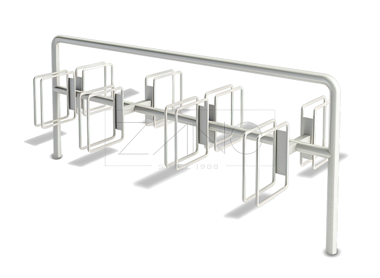 Flerposisjonsstativ i rustfritt stål Sykkelstativ 05.452.SN