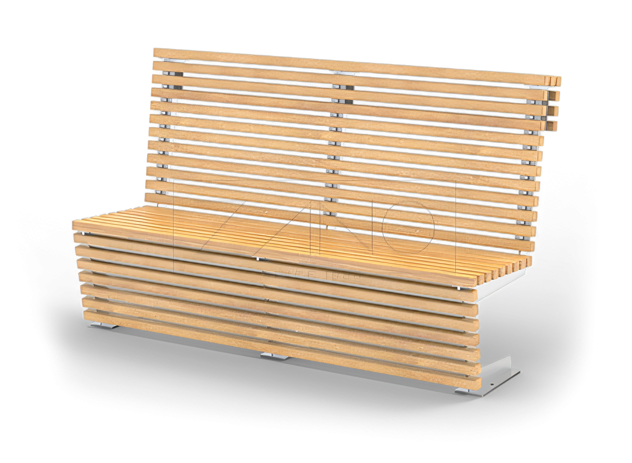 Blitsbenk 02.025 benk i rustfritt stål