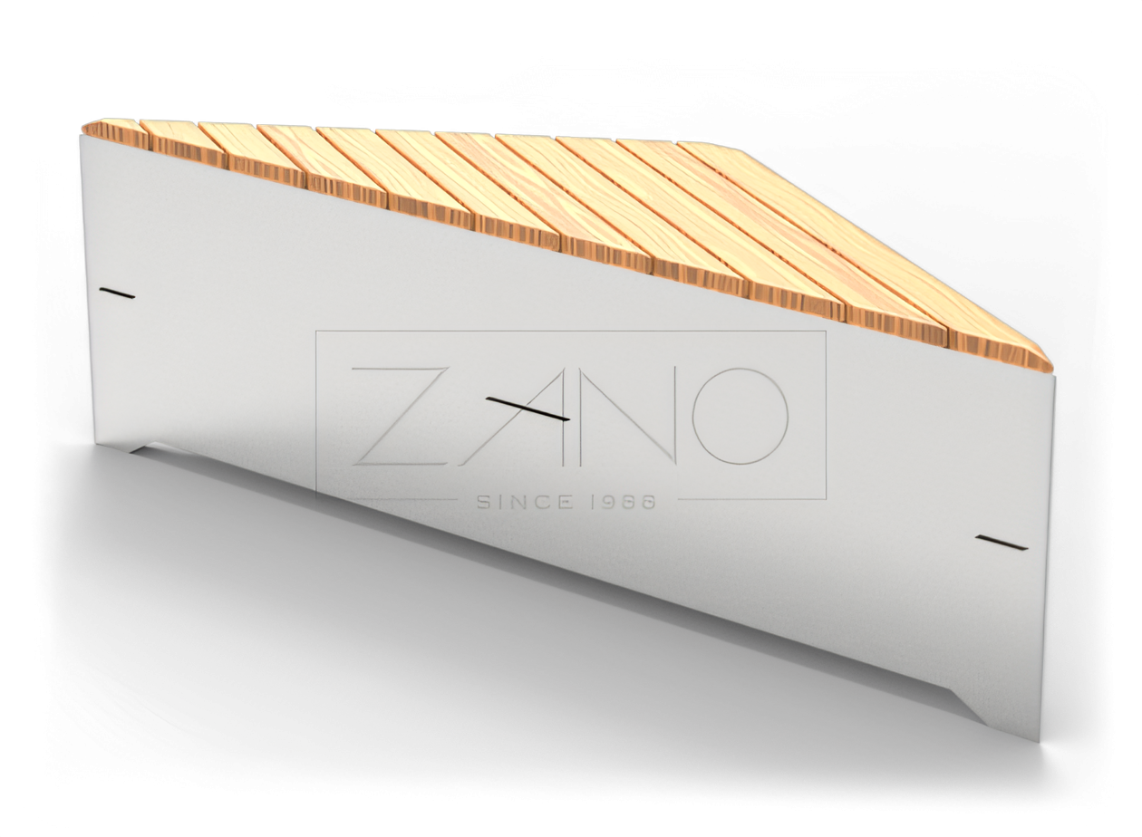 Moderne modulær benk i rustfritt stål Moderne bybenk i rustfritt stål