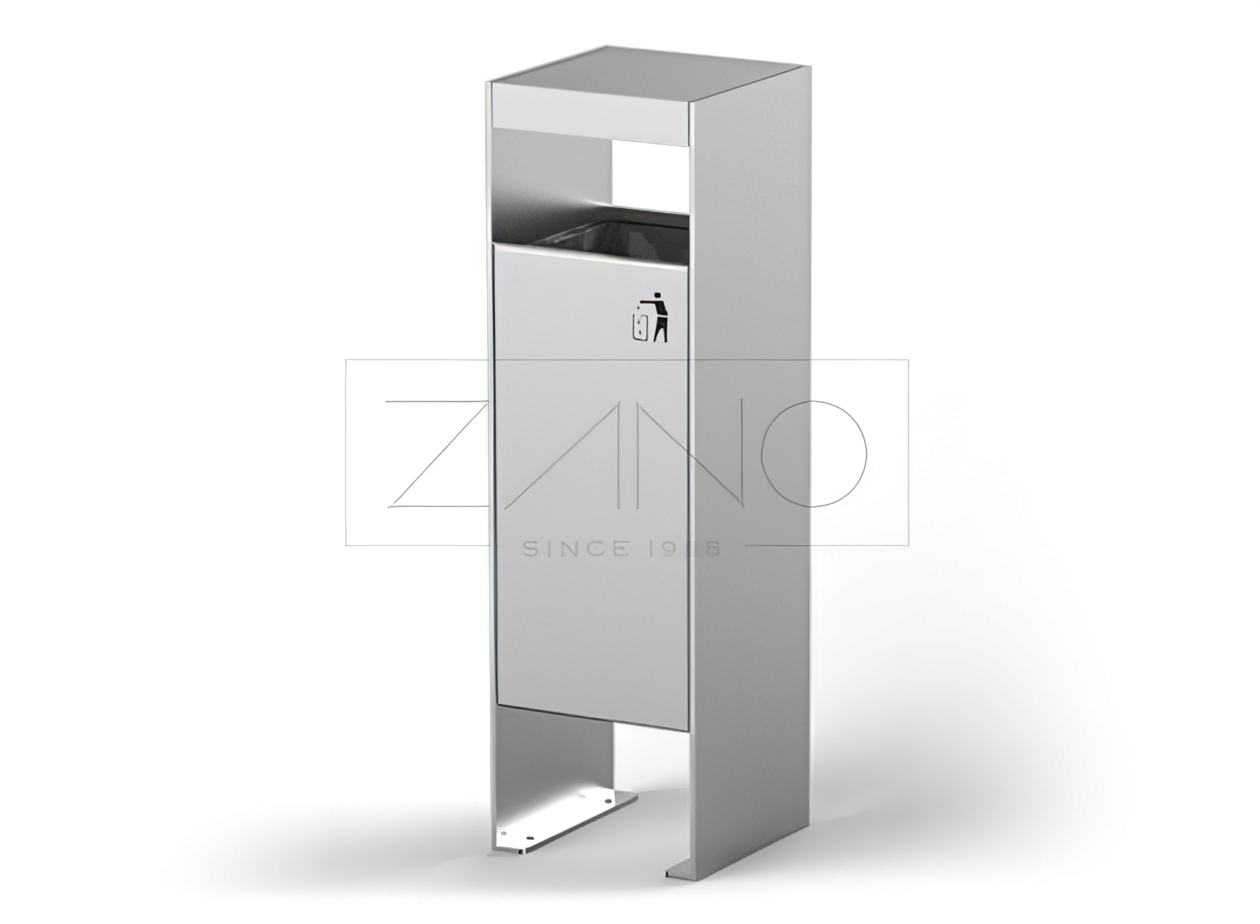 Avfallskurv i rustfritt stål Elegant avfallsbeholder i rustfritt stål