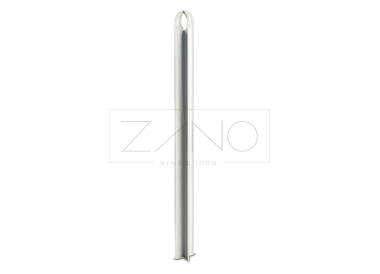 Stolper i rustfritt stål for moderne rom. flate stenger for beskyttelse av bygninger