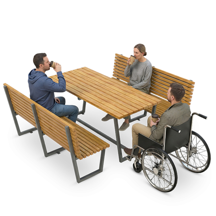 Bergen bord med benker