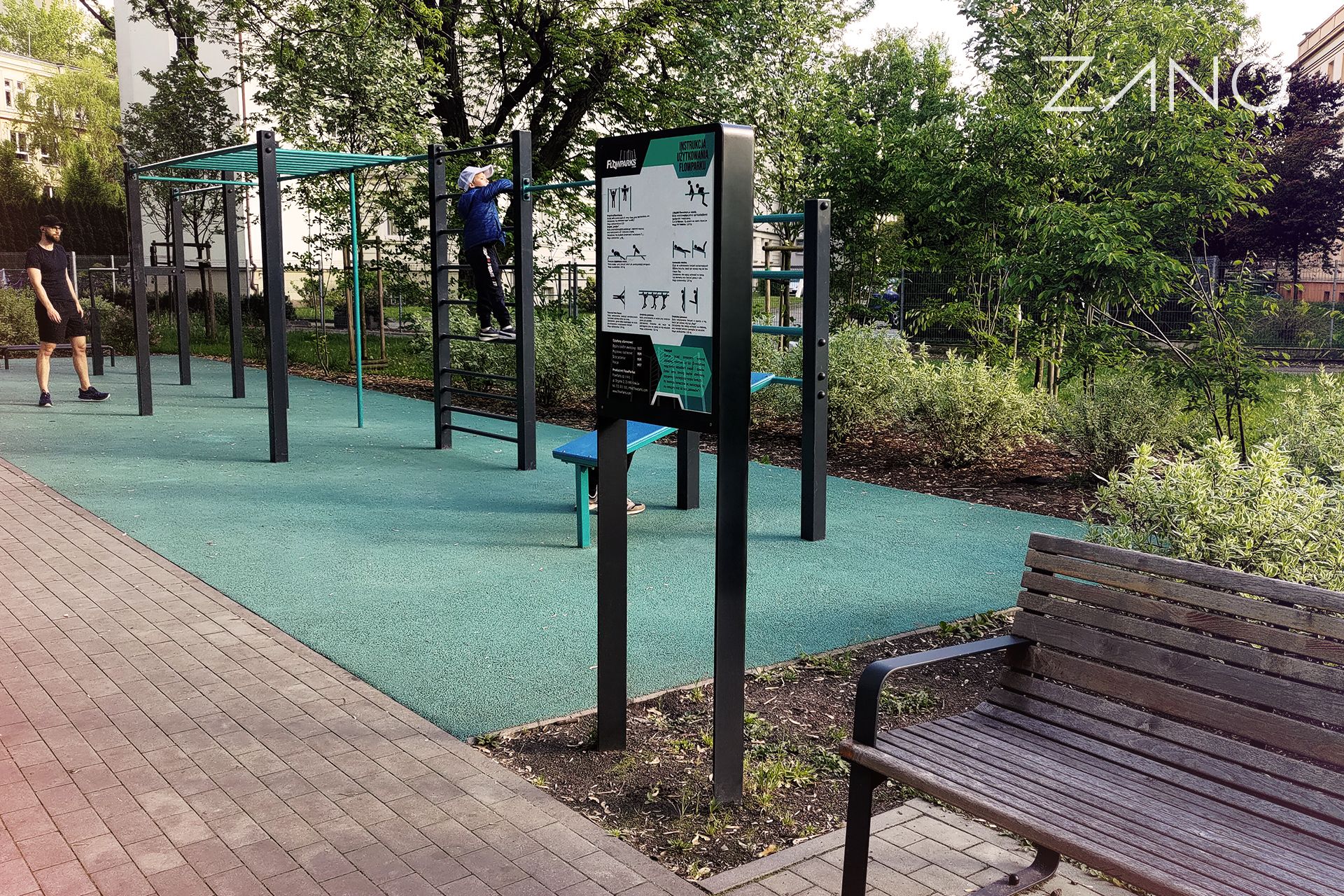 Informasjonstavle i parken Informasjonstavle i parken