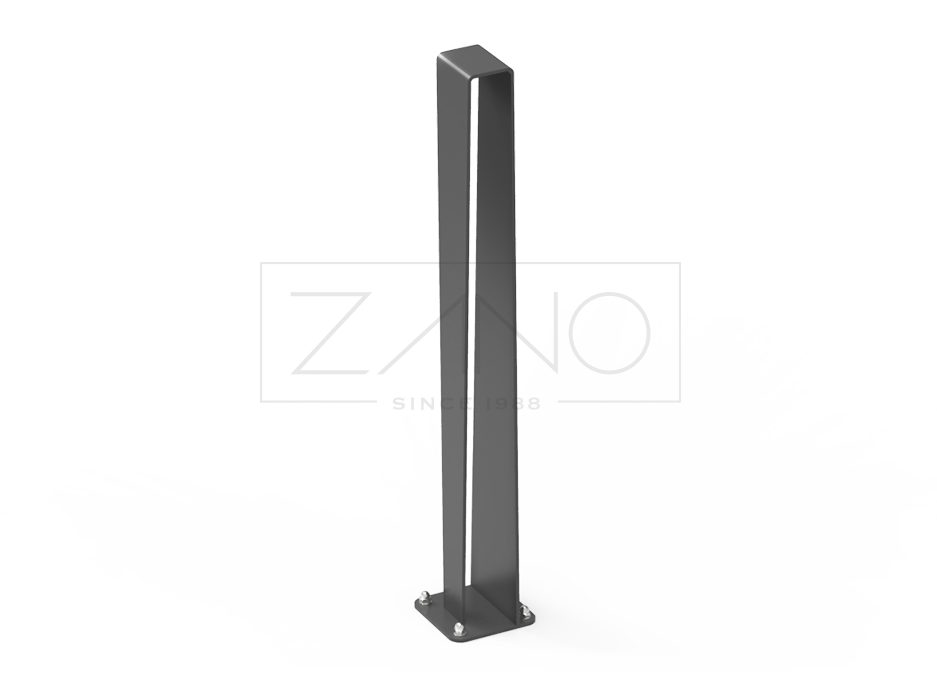 Pidestall fra møbelfamilien "Reliq" i svart stål.