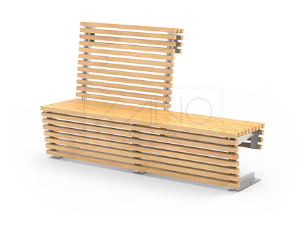 Flesh er en modulær benk basert på en moderne kombinasjon av en modell med ryggstøtte og et ekstra sete.